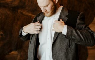 bailey and adam at our missouri wedding barn