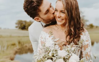 jacquelie and derek at our missouri wedding barn