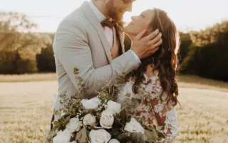 jacquelie and derek at our missouri wedding barn