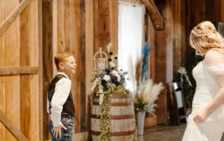 bailey and adam at our missouri wedding barn