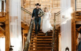 bailey and adam at our missouri wedding barn