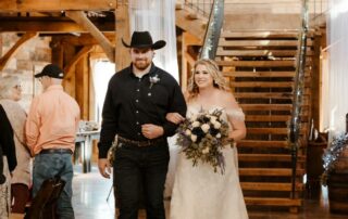 bailey and adam at our missouri wedding barn