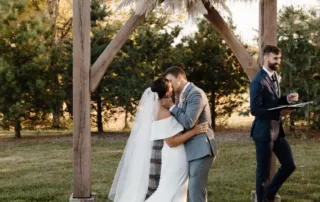 paige and crayton at our missouri wedding barn