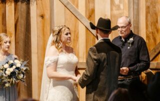bailey and adam at our missouri wedding barn