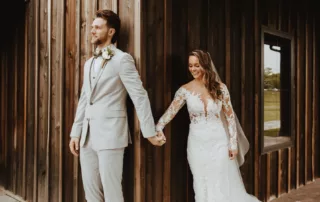 jacquelie and derek at our missouri wedding barn