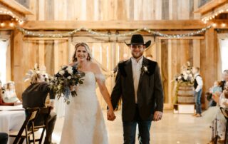 bailey and adam at our missouri wedding barn
