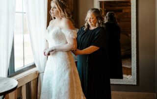 bailey and adam at our missouri wedding barn