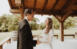 jacquelie and derek at our missouri wedding barn