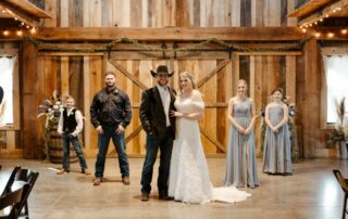 bailey and adam at our missouri wedding barn