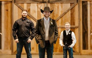 bailey and adam at our missouri wedding barn