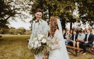 jacquelie and derek at our missouri wedding barn