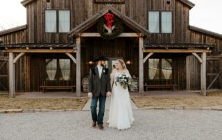 bailey and adam at our missouri wedding barn