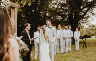 jacquelie and derek at our missouri wedding barn