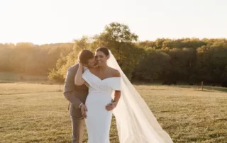 paige and crayton at our missouri wedding barn
