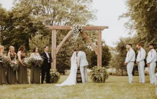 jacquelie and derek at our missouri wedding barn