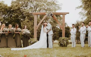 jacquelie and derek at our missouri wedding barn