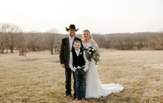 bailey and adam at our missouri wedding barn