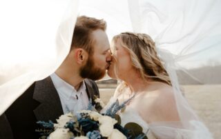 bailey and adam at our missouri wedding barn