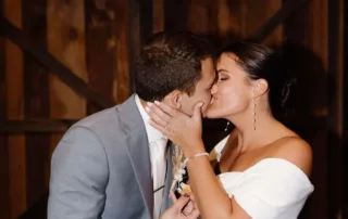 paige and crayton at our missouri wedding barn