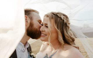 bailey and adam at our missouri wedding barn