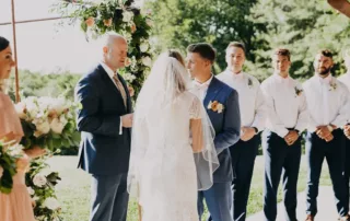 sarah and tyler at our kansas city wedding barn