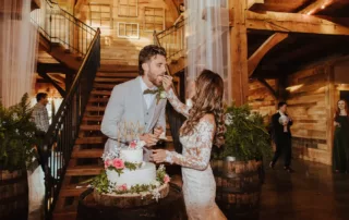 jacquelie and derek at our missouri wedding barn