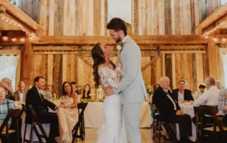 jacquelie and derek at our missouri wedding barn