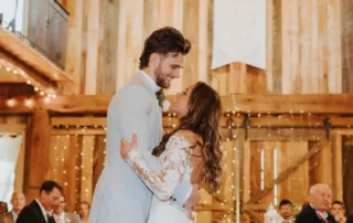 jacquelie and derek at our missouri wedding barn