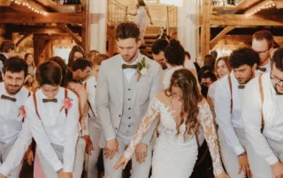 jacquelie and derek at our missouri wedding barn