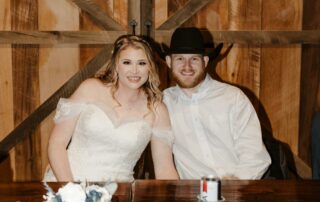 bailey and adam at our missouri wedding barn