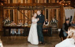 bailey and adam at our missouri wedding barn