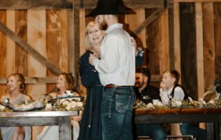 bailey and adam at our missouri wedding barn