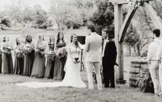 jacquelie and derek at our missouri wedding barn