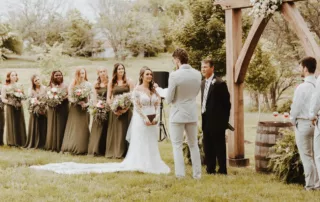 jacquelie and derek at our missouri wedding barn