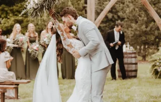 jacquelie and derek at our missouri wedding barn