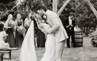 jacquelie and derek at our missouri wedding barn