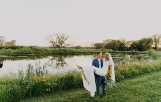sarah and tyler at our kansas city wedding barn