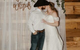 bailey and adam at our missouri wedding barn