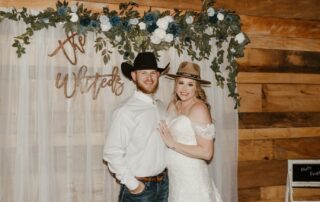 bailey and adam at our missouri wedding barn