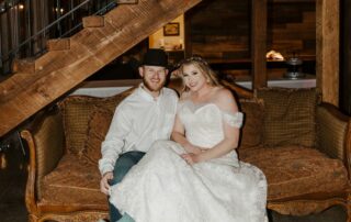 bailey and adam at our missouri wedding barn