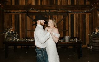 bailey and adam at our missouri wedding barn