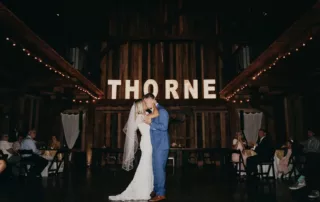 sarah and tyler at our barn wedding venues in missouri