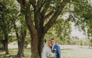 sarah and tyler at our kansas city wedding barn